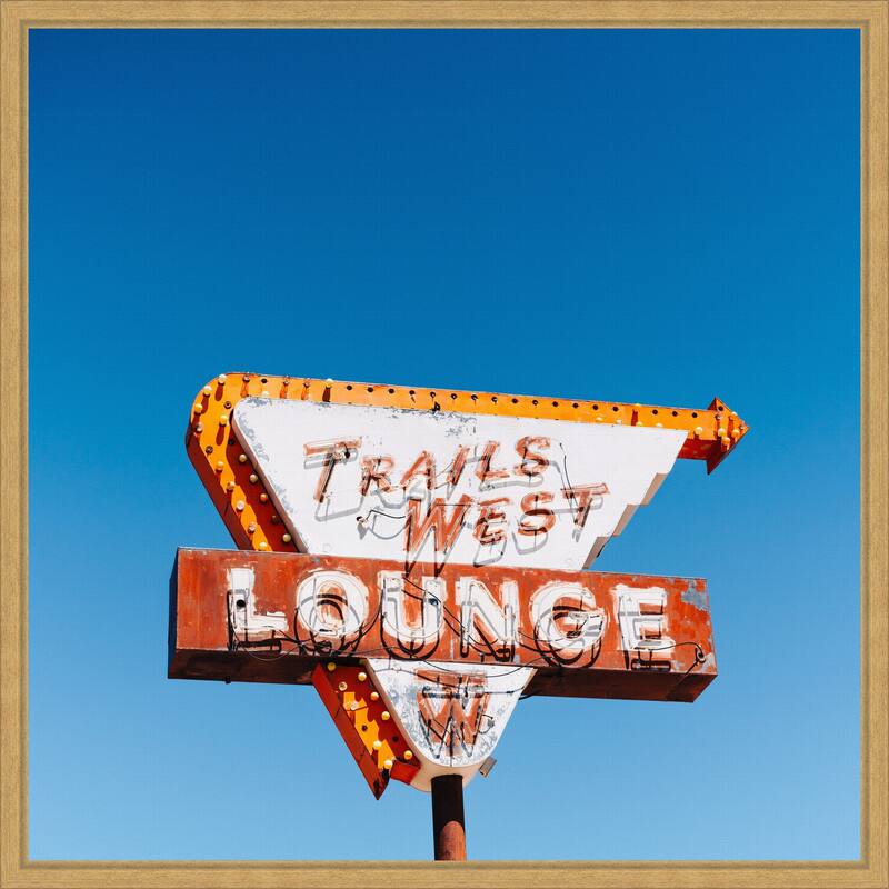 Trails West Lounge by Bethany Young Framed Canvas Wall Art Print - Sylvie Bright Gold