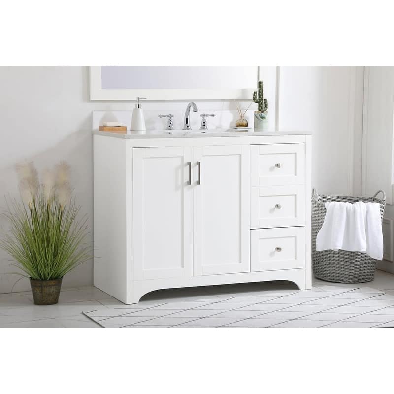 Elegant Lighting VF17042 Moore 42" Free Standing Single Basin Vanity