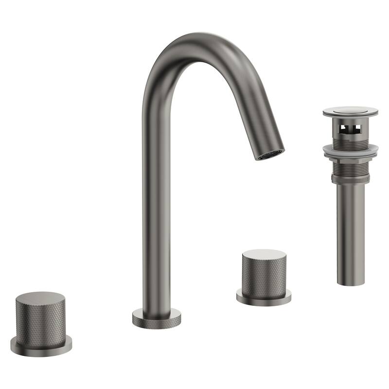 High-Arc Bathroom Sink Faucet for Vanity, 3-Hole 2-Handle Bathroom Faucet with Drain Assembly