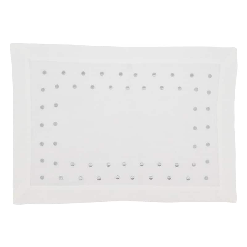 Classic Polka Dot Placemat (Set of 4) - Set of 4 - Silver