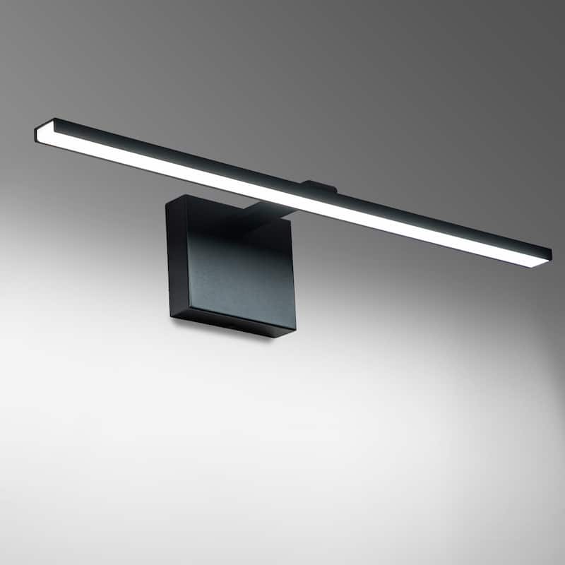 Minimalist Linear LED Vanity Light Dimmable Wall Sconce Light Bar - Black