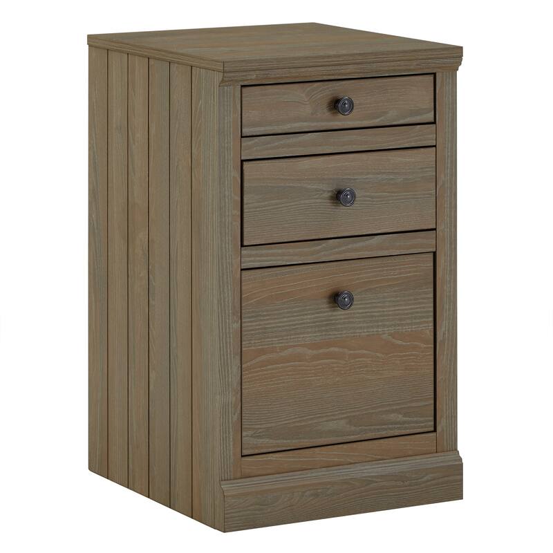 Hinesburg 40 in. Corner Desk with USB Chargers and 3-drawer File Cabinet by iNSPIRE Q Classic
