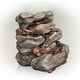 preview thumbnail 19 of 43, Alpine Corporation Outdoor Multi-Tier Rainforest Rock Waterfall Fountain with LED Lights