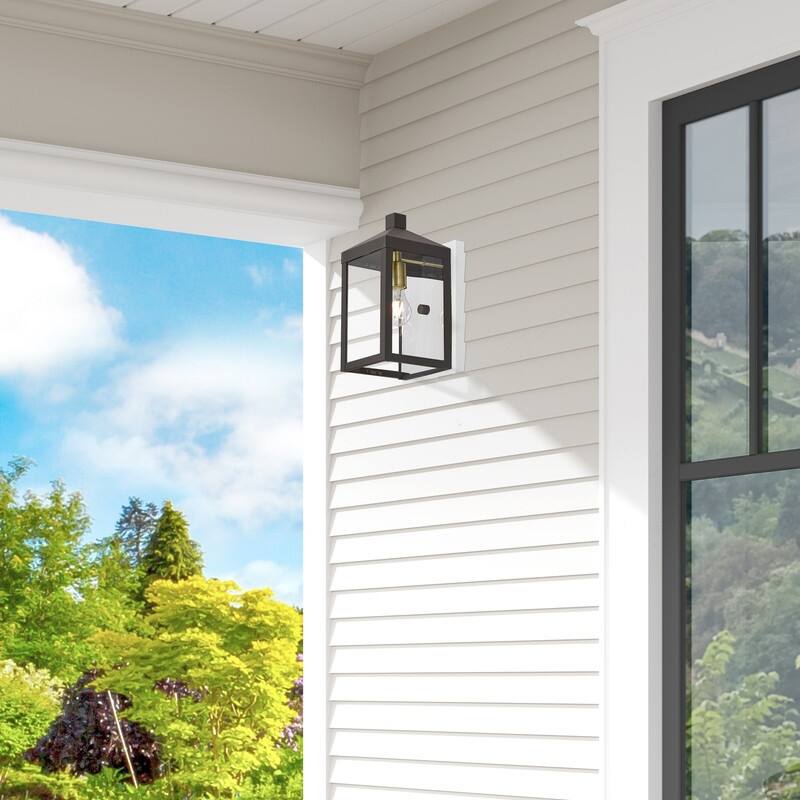 Livex Lighting 1-light Bronze Outdoor Wall Lantern, 20582-07 - 6.25" W. x 12.75" H x 6.25" Ext