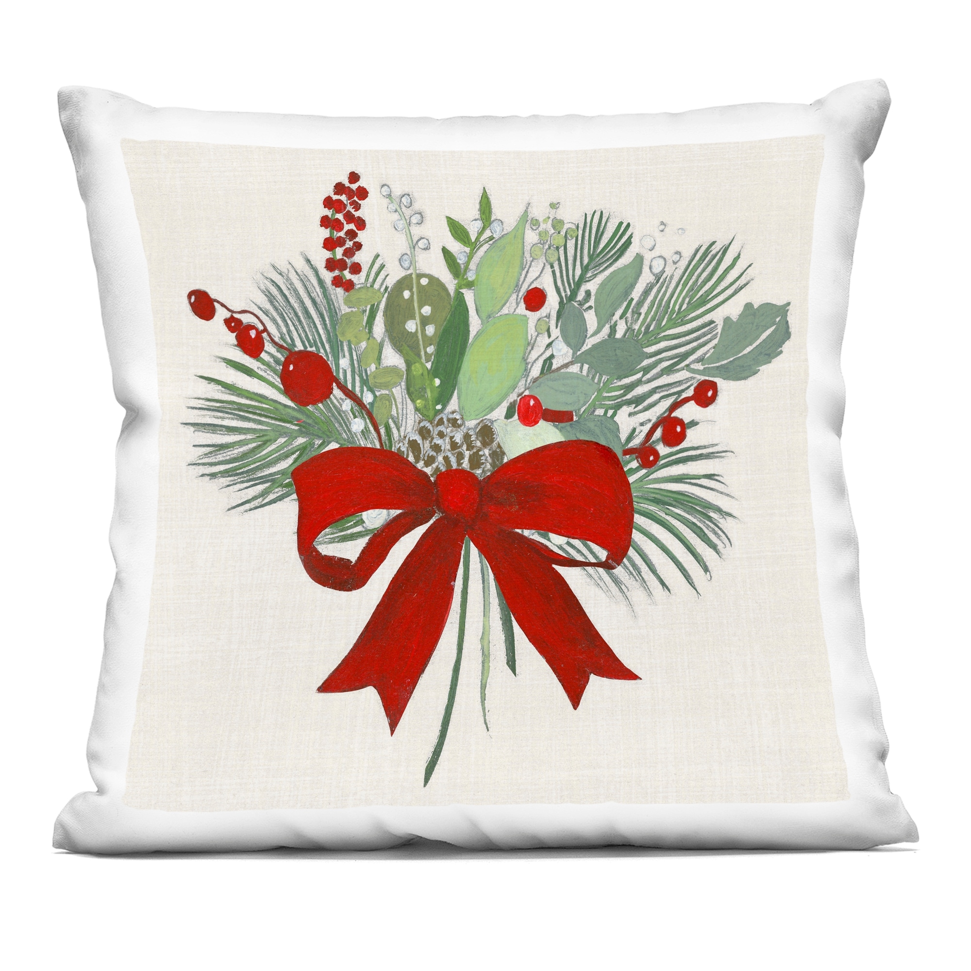 Stupell Merry Berry Bow Decorative Printed Throw Pillow Design By Tava Studios