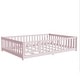 preview thumbnail 161 of 173, Toddler Floor Bed with Fence and Door, Montessori Platform Floorbed with Safety Guardrails for Children Boys Girls Kids Playroom
