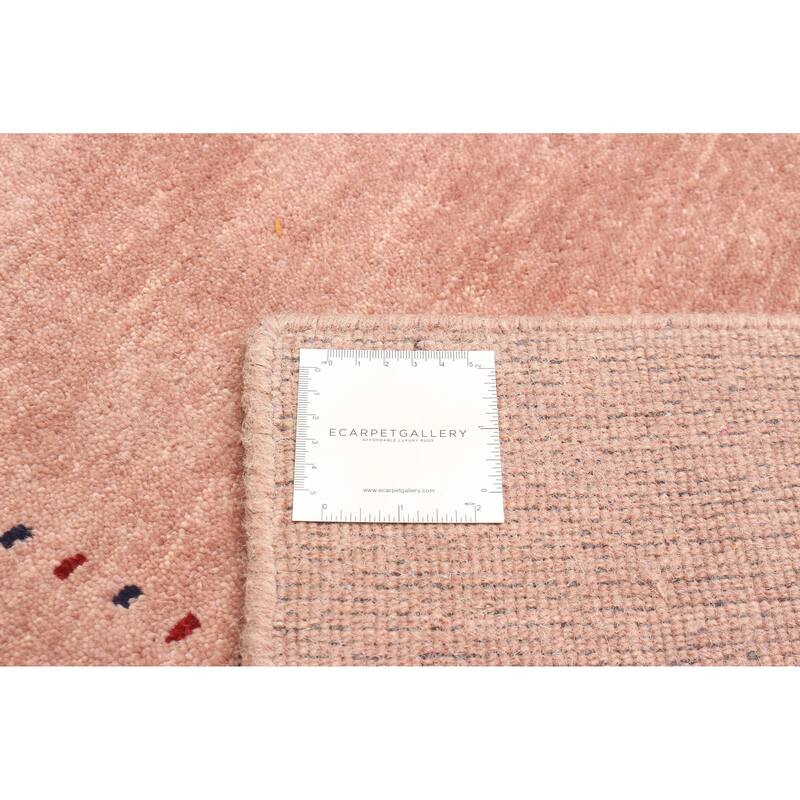 ECARPETGALLERY Hand Loomed Kashkuli Gabbeh Pink Wool Rug - 3'10 x 5'9