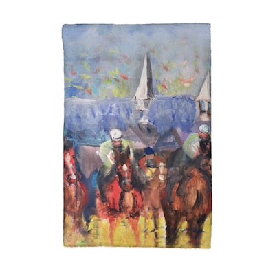 Horse Steeplechase Kitchen Towel - 16x25