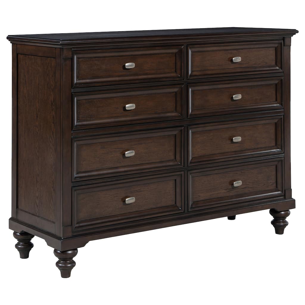 Andover 8-drawer Dresser and Mirror Dark Oak