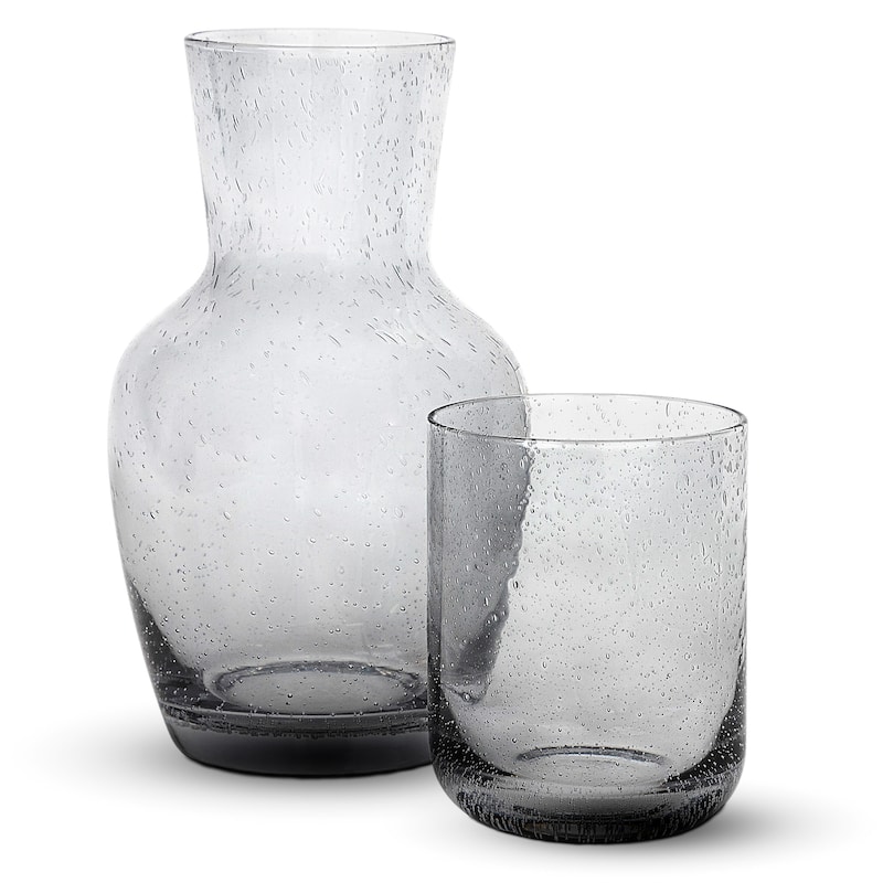 Bruno Magli 2 piece Bubble Carafe Set - 28 oz - Gray