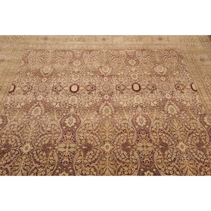 Hand Knotted Brown,Tan Persian Wool Oriental Area Rug (8x10) - 8' 1'' x 10' 2''