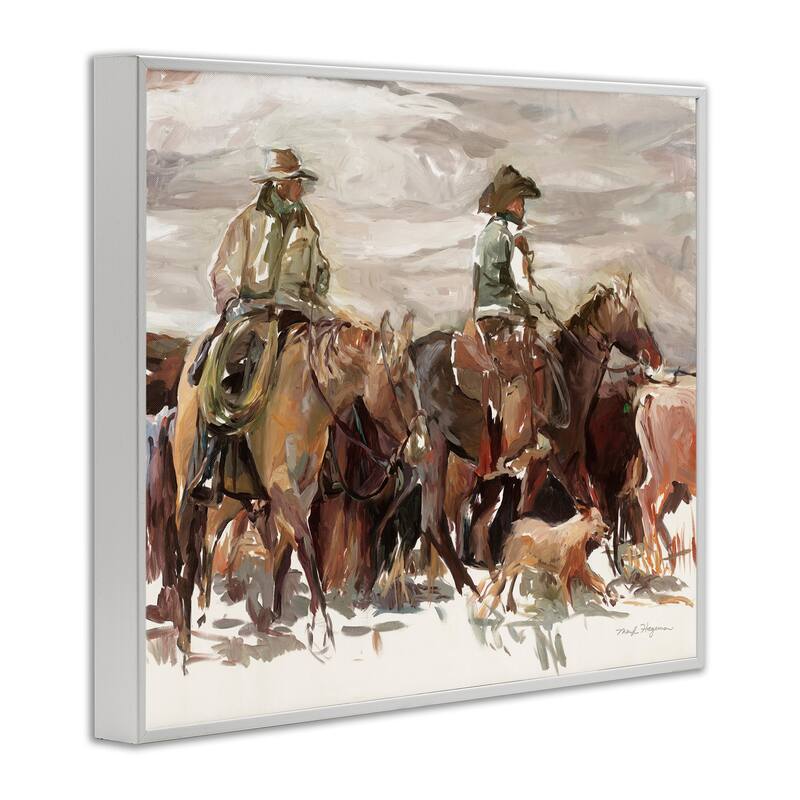 Stupell Round Up Cowboys Framed Giclee Art Design By Marilyn Hageman