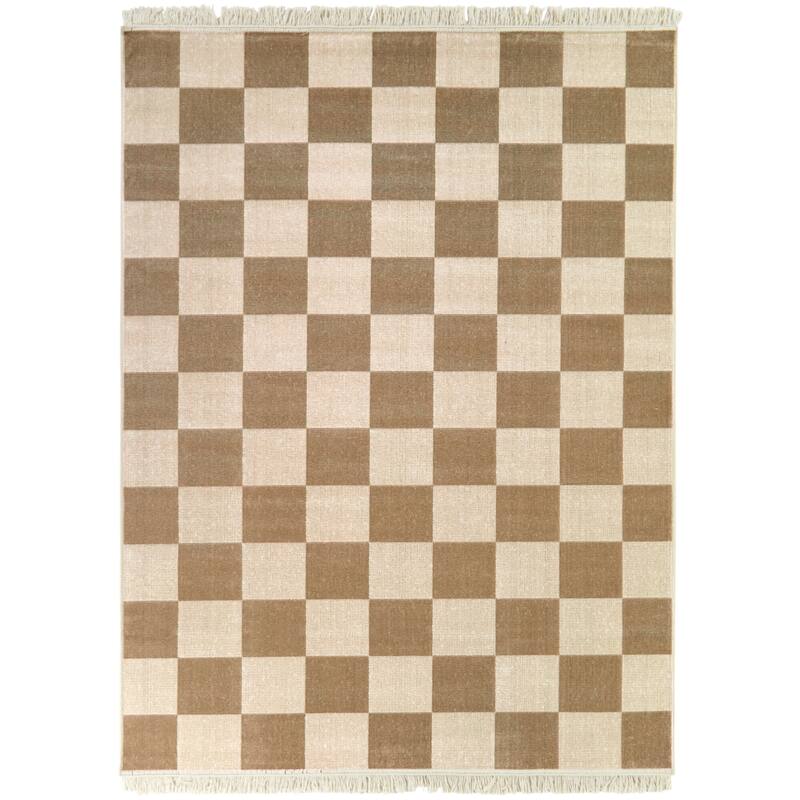 Pearse Checkered Color Block Area Rug