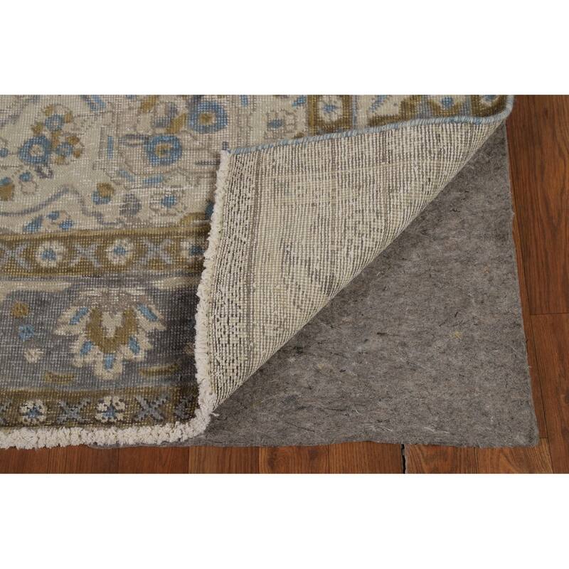 Tabriz Persian Area Rug Handmade Beige Wool Carpet - 6'7"x 9'8"