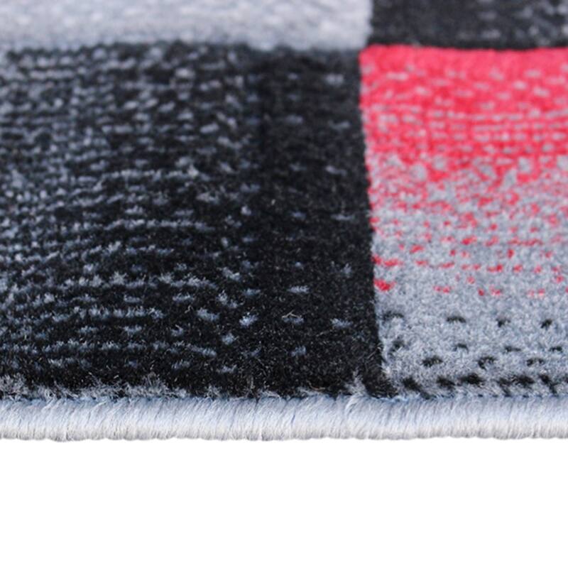 Modern Geometric Style Color Blocked Indoor Area Rug