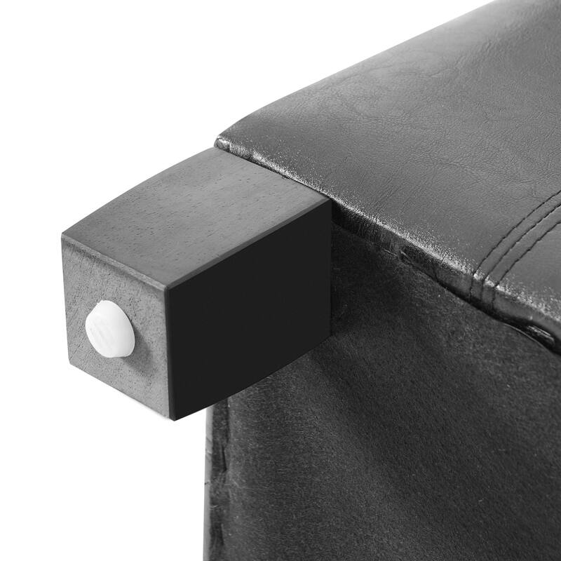 30.25" Square PU Storage Ottoman with Lift-Top & Rubber Wood Legs