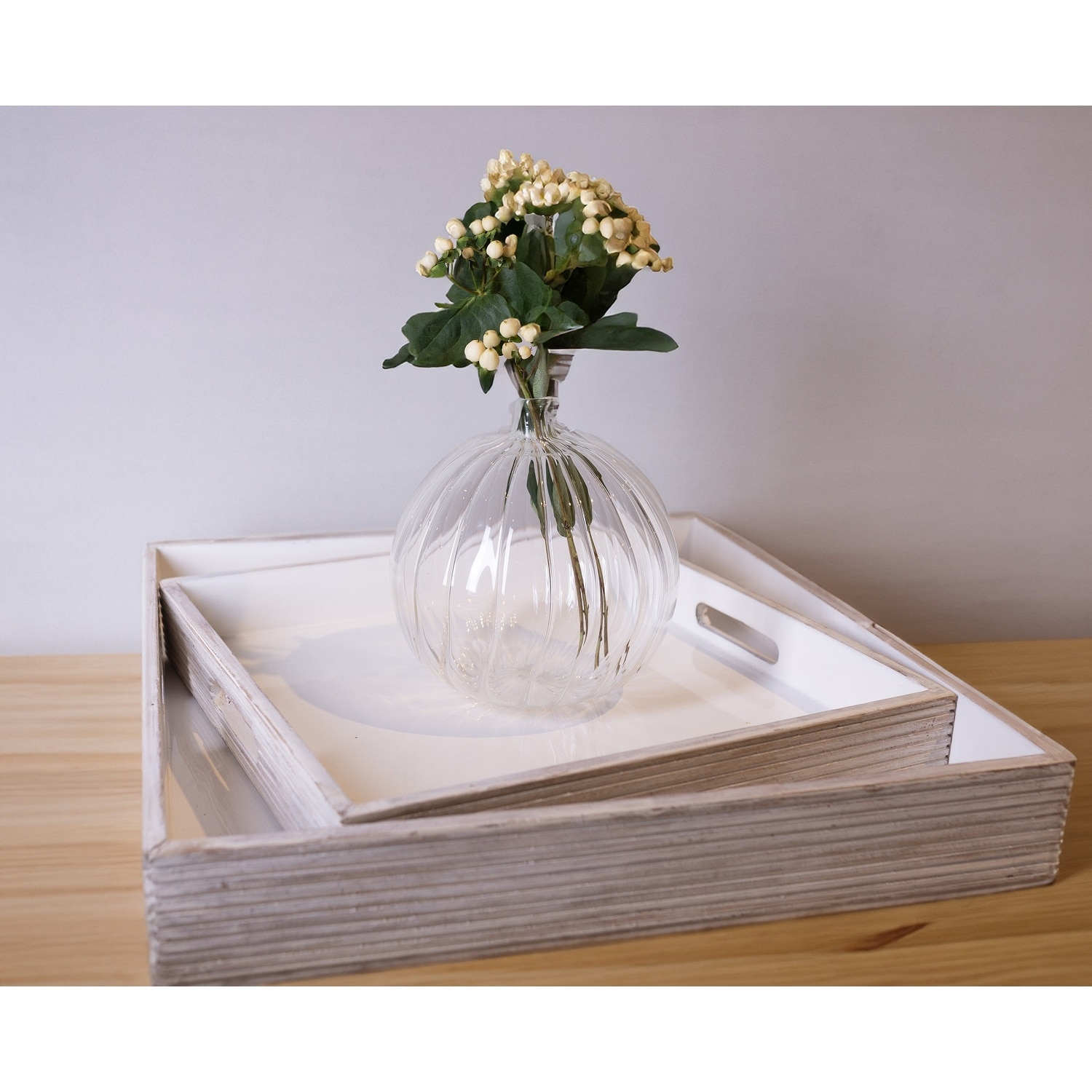 Decorative Clear Glass Bottle/Vase Dia 5