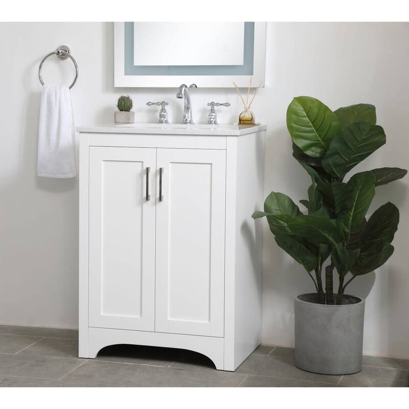 Elegant Lighting VF17024 Moore 24" Free Standing Single Basin Vanity