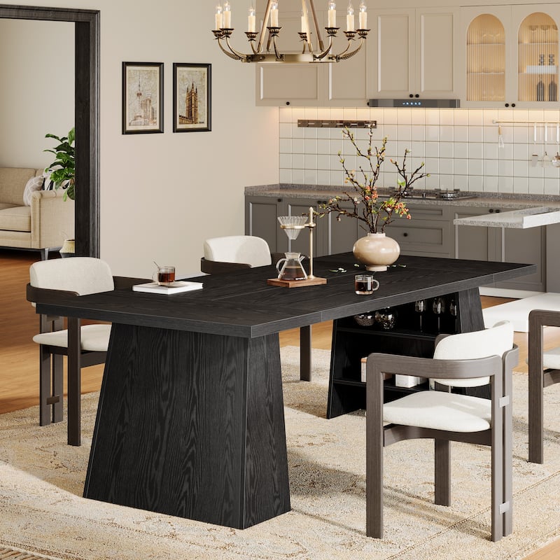 63 Inches Modern Rectangular Dining Table for 4-6