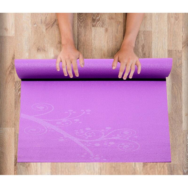 Sol Living Yoga Mat Premium Non Slip Extra Thick Exercise Mat for Yoga, Pilate, Mediation - 24 -In x 72 -In