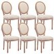 preview thumbnail 39 of 38, 2pc Oval Side Chairs with Round Hollow Back & Solid Wood Legs