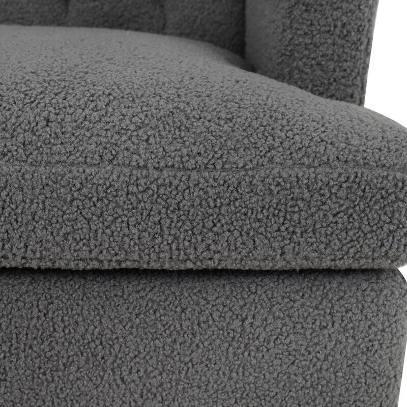 Teddy Fabric Tufted Accent Chair with 400lb Weight Capacity