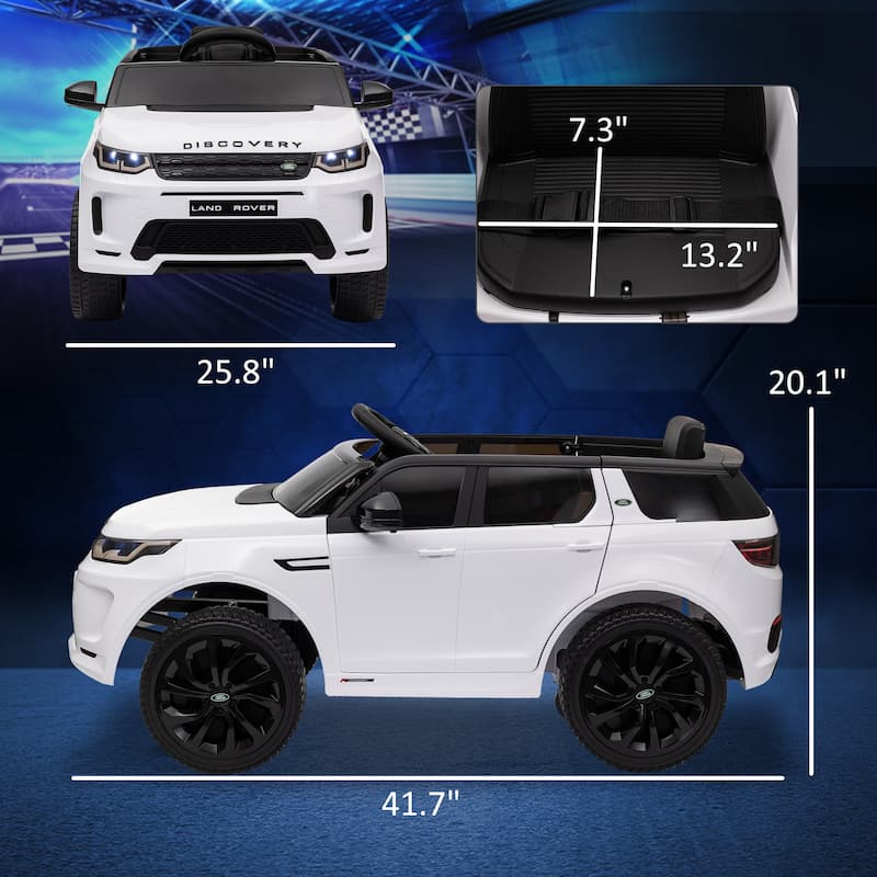 Off-Road Toy Car White Battery Powered Electric Car Engineering Car Electric Vehicle with Music & Lights