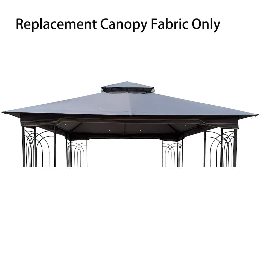 10X10 Double Roof Gazebo Fabric Replacement Canopy