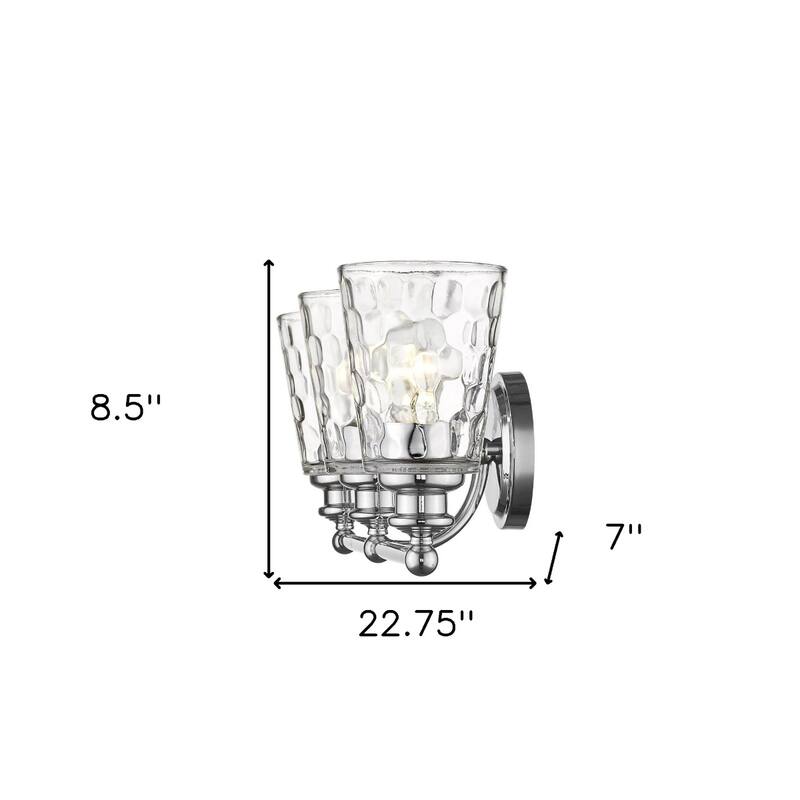 Modern Transitional Hardwired Wall Light with Reversible Mount and Clear Glass Shade LED Compatible