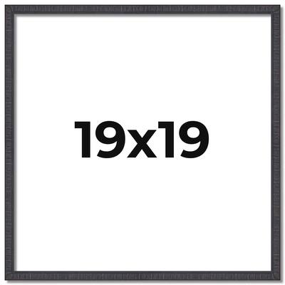 19x19 Frame Brown Solid Wood Picture Frame Includes UV Acrylic