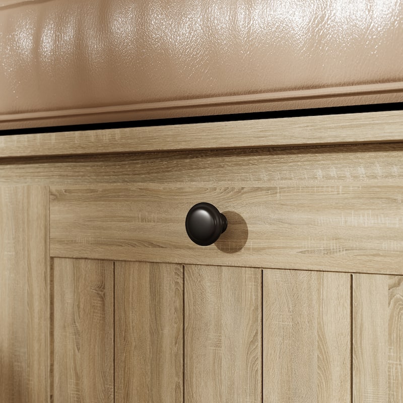 L-Shaped Storage Bench 176 lbs Top Load, Corner Entryway Bench with Hidden Storage Seating