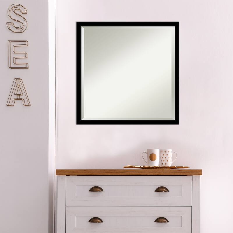 Beveled Bathroom Wall Mirror - Jet Frame