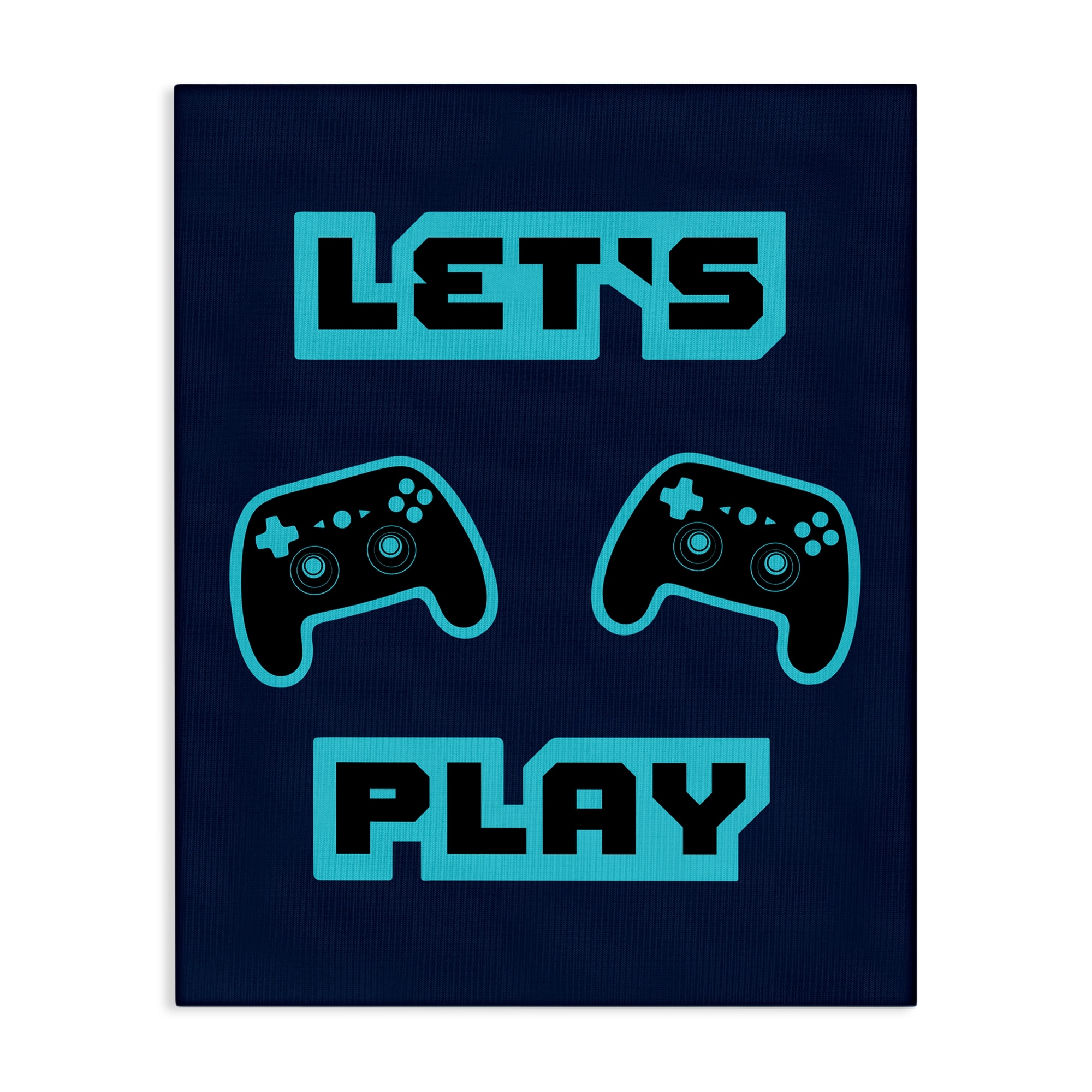 Stupell Let's Play Blue Retro Gamer Canvas Wall Art Design by Marcus Prime