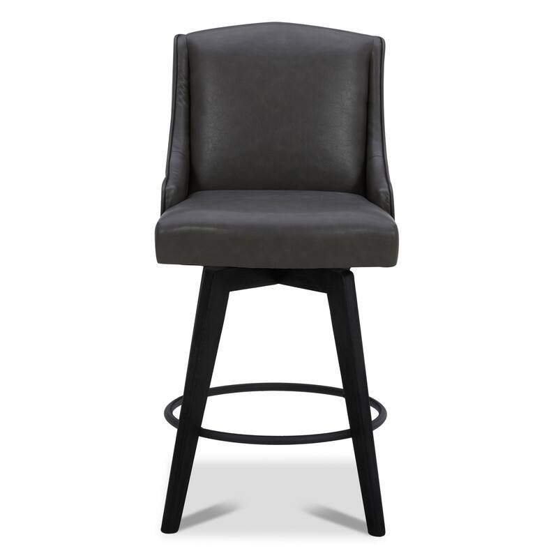 Spruce & Spring Jayden Upholstered Counter Height Swivel Barstool Set