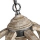 preview thumbnail 6 of 6, The Gray Barn Globe Farmhouse Pendant Lighting with Distressed Wood for Kitchen Island - W 15.7"x H 21.5"
