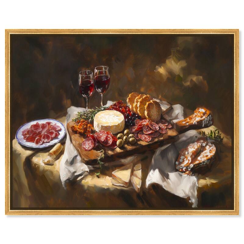 Art of Charcuterie Canvas by Art Remedy - Gold - 45" x 36"