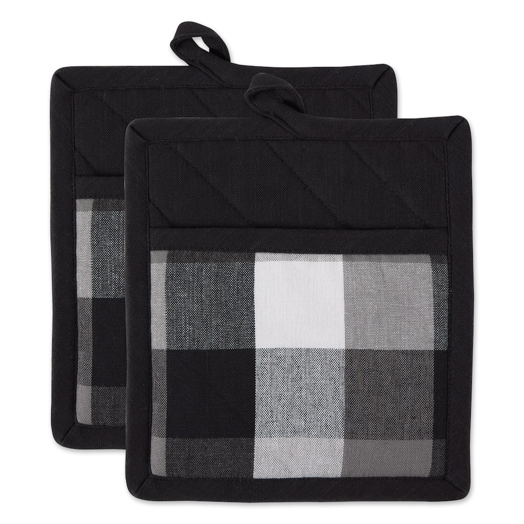 DII Tri Color Check Potholder (Set of 2)