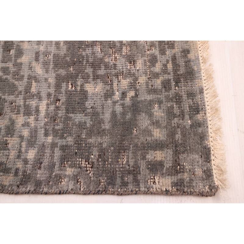 ECARPETGALLERY Hand-knotted Elysian Grey Wool Rug - 9'1 x 11'10
