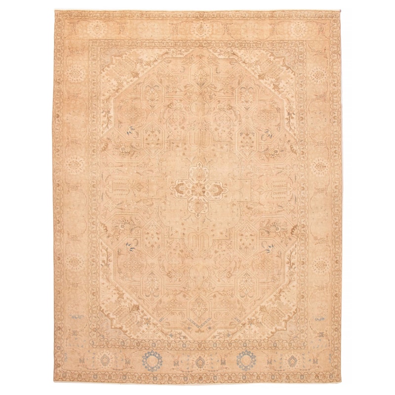 ECARPETGALLERY Hand-knotted Antalya Vintage Light Copper Wool Rug - 9'11 x 12'9 - Light Copper - 9'11 x 12'9