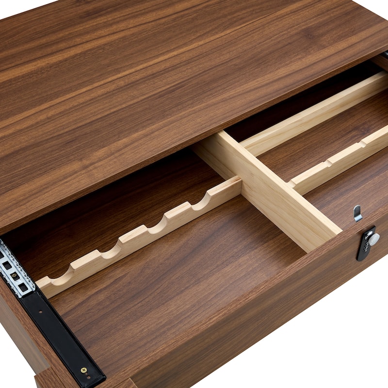 39.37" MDF Storage Table with Combination Lock and Multifunctional Design