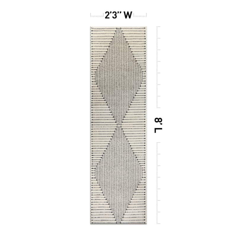 Modern Geometric Durable Area Rug, Pet Friendly for Any Room