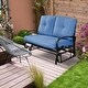 preview thumbnail 9 of 10, Costway Glider Outdoor Patio Rocking Bench Loveseat Cushioned Seat