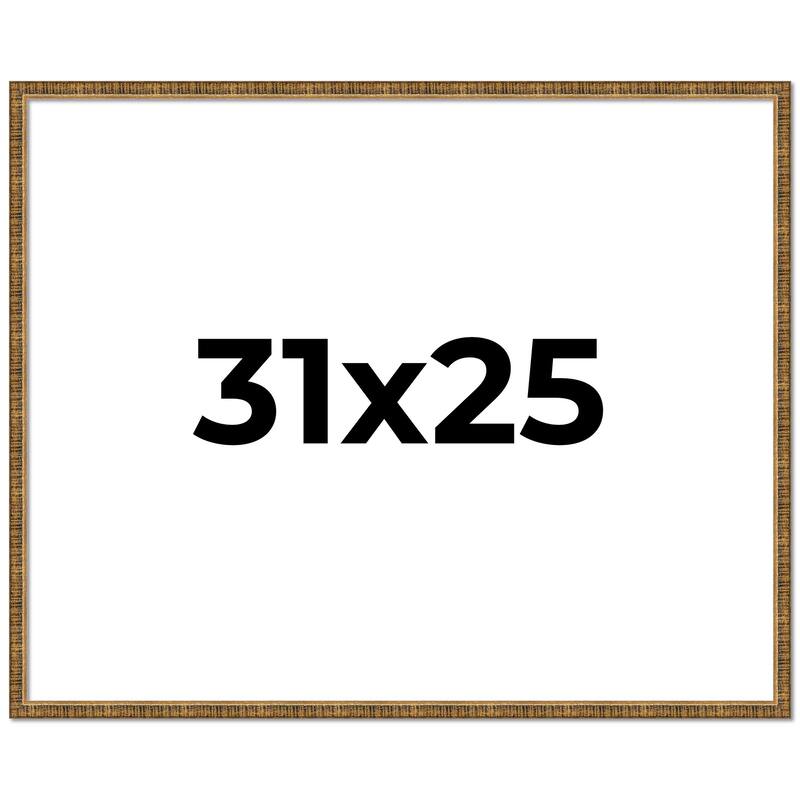 31x25 Frame Gold Solid Wood Picture Frame - Complete Modern Photo