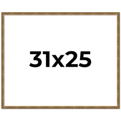 31x25 Frame Gold Solid Wood Picture Frame - Complete Modern Photo