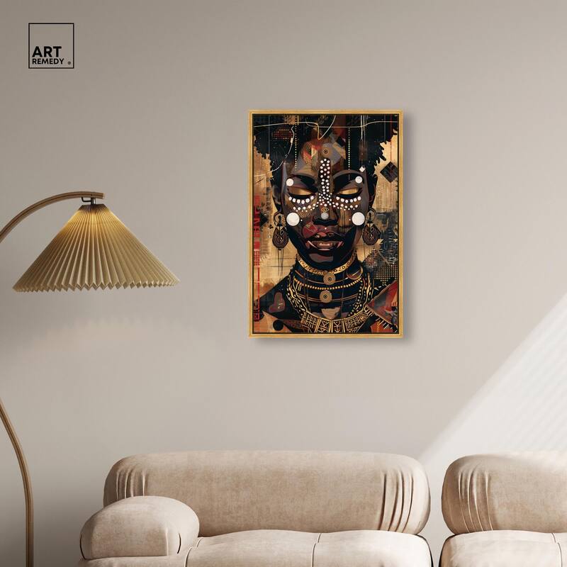 In Golden Accents Canvas by Art Remedy