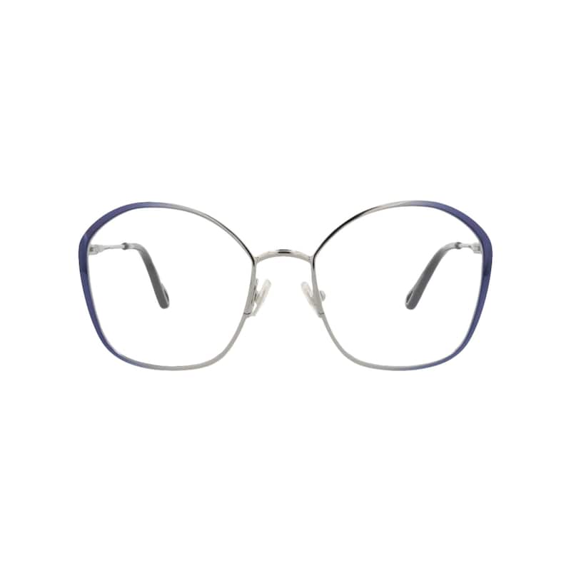 Chloé Round-Frame Metal Optical Frames - Blue Blue Transparent - Multi