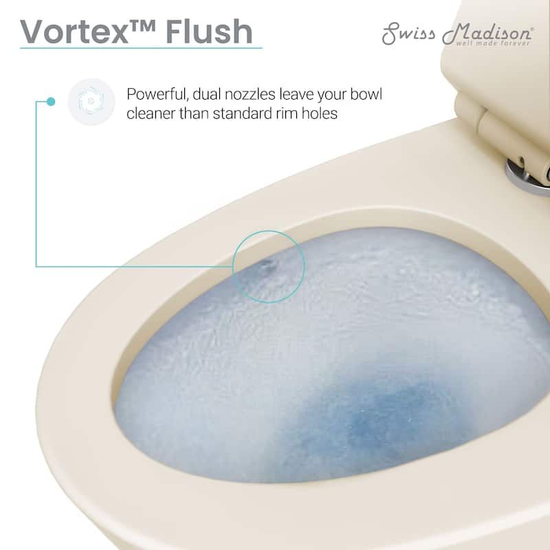Swiss Madison SM-1T112 Ivy One Piece Dual Vortex 1.1/1.6 GPF Toilet