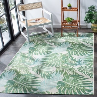 SAFAVIEH Barbados Asimina Tropical Indoor/ Outdoor Waterproof Patio Backyard Rug