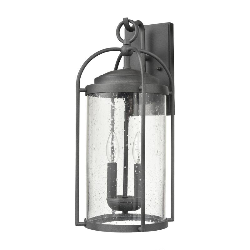 Elk Home Catalonia Zinc With Seedy Glass 1 Light Wall Sconce