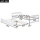 preview thumbnail 5 of 10, Twin Size Platform Bed with Twin Size Trundle, Solid Pine Wood + MDF Construction, Includes Headboard, Footboard, White